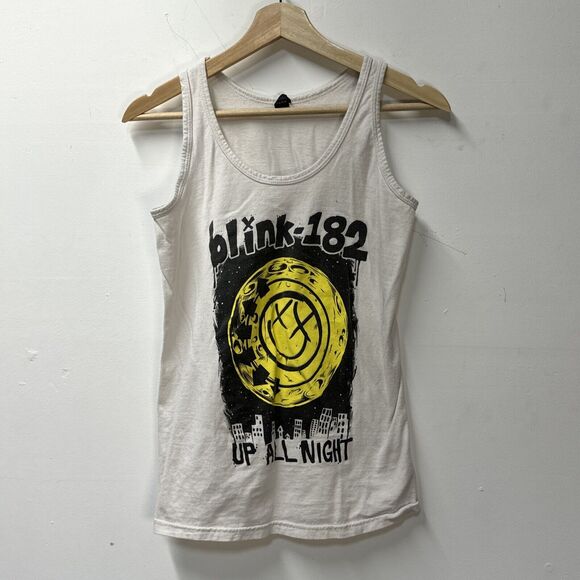 Blink 182 Up All Night Vintage Merch Tank Top Size XS White - Picture 1 of 5
